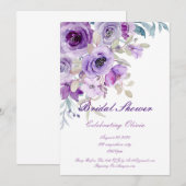 jolie invitation de mariage lilac violet (Devant / Derrière)