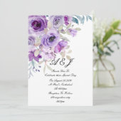 jolie invitation de mariage lilas violet (Debout devant)