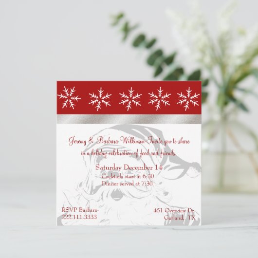 Jolie invitation de Noël (Debout devant)