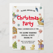 Jolie invitation de Noël (Devant / Derrière)