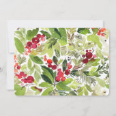 Jolie invitation de Noël aquarelle fête. (Dos)