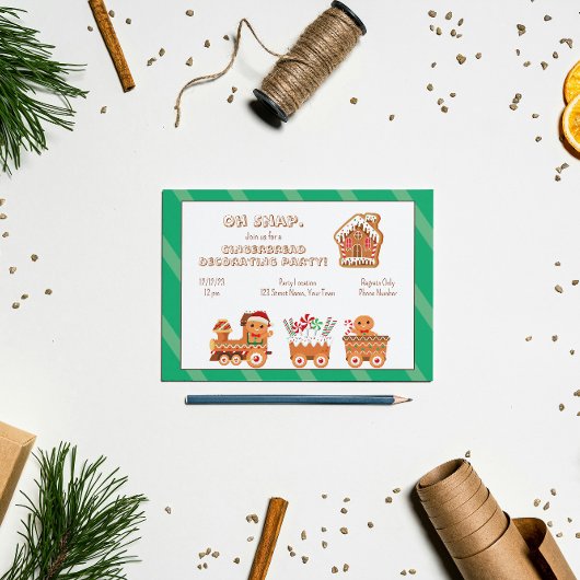 Jolie invitation de Noël au pain d'épices