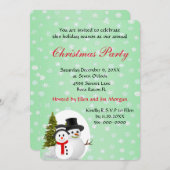 Jolie invitation de Noël avec Snowman (Devant / Derrière)