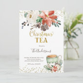Jolie invitation de Noël Tea Party (Debout devant)