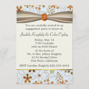 Jolie invitation de partie de fiançailles