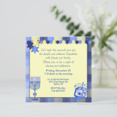 Jolie invitation de partie de Hanoukka (Debout devant)