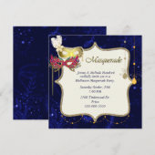 Jolie invitation de partie de mascarade de (Devant / Derrière)