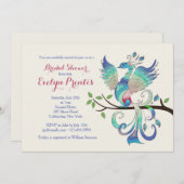 Jolie Invitation de Peacock (Devant / Derrière)