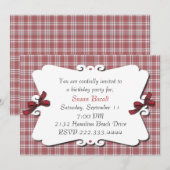 Jolie invitation de plaid (Devant / Derrière)