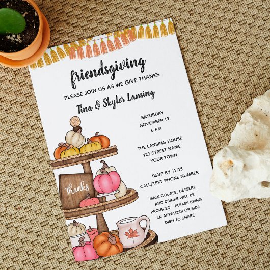 Jolie invitation de Thanksgiving