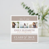 Jolie invitation d'obtention du diplôme de collage (Debout devant)