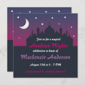 Jolie invitation du parti des nuits arabes (Devant / Derrière)