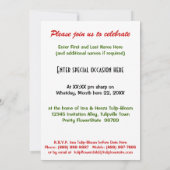 Jolie invitation du Parti Tulips (Dos)