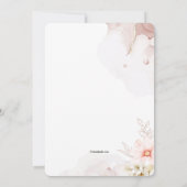 Jolie invitation florale (Dos)