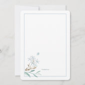 Jolie invitation florale bleue (Dos)