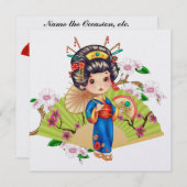 Jolie INVITATION Japonaise (Devant / Derrière)