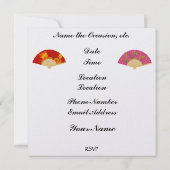 Jolie INVITATION Japonaise (Dos)