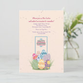 Jolie invitation oeufs de Pâques (Debout devant)