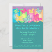 Jolie invitation photo d'anniversaire avec des cou (Dos)