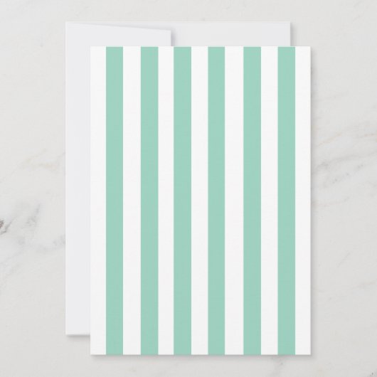 Jolie Invitation Rayée de Teal pour Enterrement de (Devant)