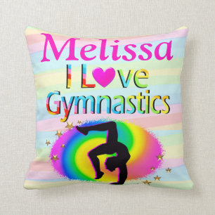 JOLIE J'ADORE LA GYMNASTIQUE PERSONNALISÉE COUSSIN