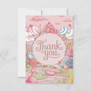 Jolie jolie carte de remerciements Candyland