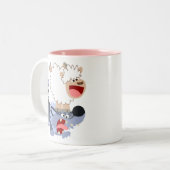 Jolie joueuse caricature mouton et mouton Wolf Mug (Devant gauche)