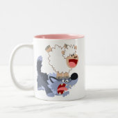 Jolie joueuse caricature mouton et mouton Wolf Mug (Gauche)