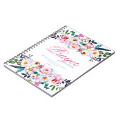 Jolie Journal De Prière Florale Rose (Côté gauche)