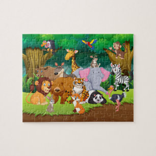 Jolie jungle animaux puzzle puzzle