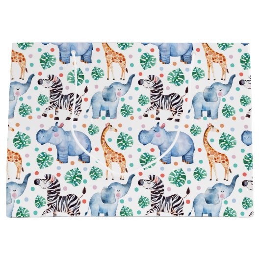 Jolie Jungle Animaux sauvages Sac cadeau (Devant)