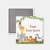Jolie Jungle Bébé Animaux Magnet (Recto/Verso)