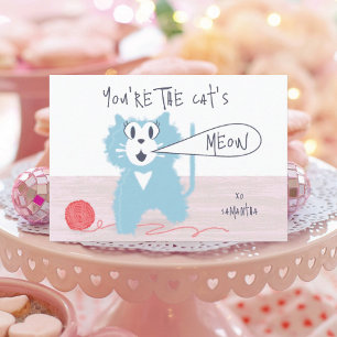 Jolie Kitty Classroom Valentine Cartes