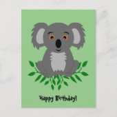 Jolie koala avec carte d'anniversaire pour enfants (Devant)