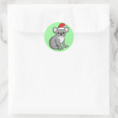 Jolie Koala de Noël à Santa Hat Dessin Stickers (Sac)