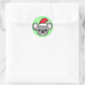 Jolie Koala de Noël à Santa Hat Dessin Stickers (Sac)