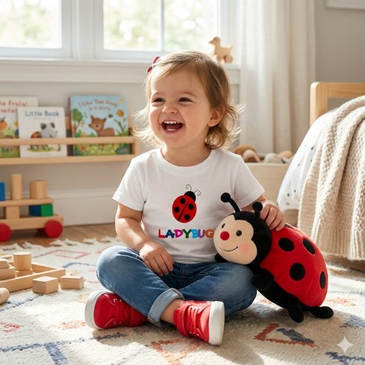Jolie Ladybug Summer Fun Toddler T-Shirt