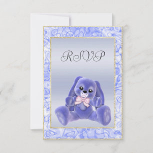 Jolie Lapin Bleu RSVP Baby Shower