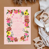 Jolie Lapin Lapin Fille Baby shower Invitation