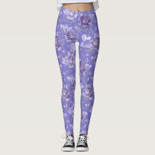 Jolie Lavande Florale violette Leggings femmes