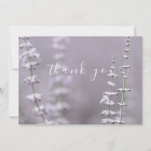 Jolie Lavande violette Carte de remerciements plat