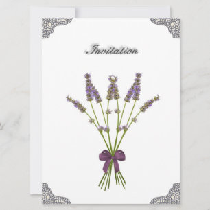 Jolie Lavender Lace Mariage Invitations