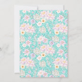 Jolie licorne Anniversaire Invitations (Dos)