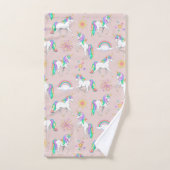 Jolie licorne arc-en-ciel (Serviette à main)