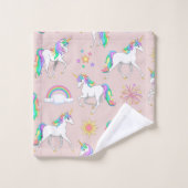 Jolie licorne arc-en-ciel (Gant de toilette)