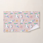 Jolie licorne arc-en-ciel (Serviette à main)