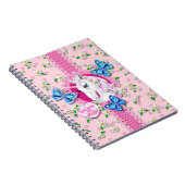 Jolie licorne en rose avec Carnet Pois (Côté Droit)