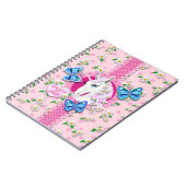 Jolie licorne en rose avec Carnet Pois (Côté gauche)
