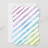 Jolie licorne fille Baby shower floral Invitation (Dos)