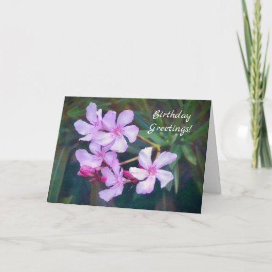 Jolie Lilac Dainty Flowers Carte Anniversaire (Devant)
